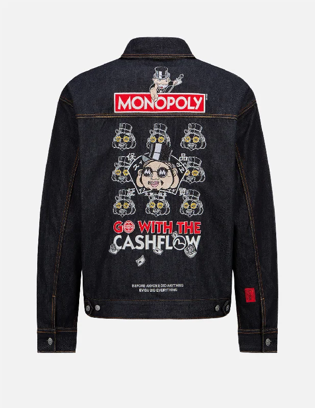 Waterproof Jacket-EVISU x MONOPOLY Denim Jacket