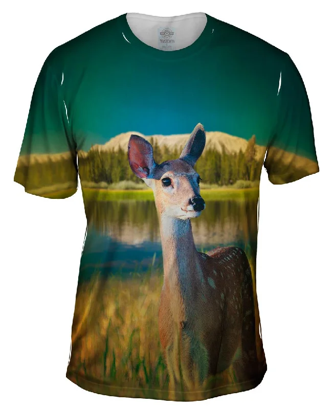 Hand-Drawn T-Shirt-Deer Fawn Fields