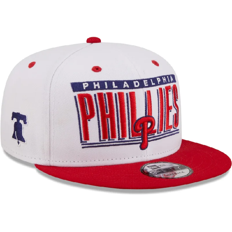 Snapback Hat-New Era Philadelphia Phillies Retro Title 9FIFTY Snapback Hat - White/Red