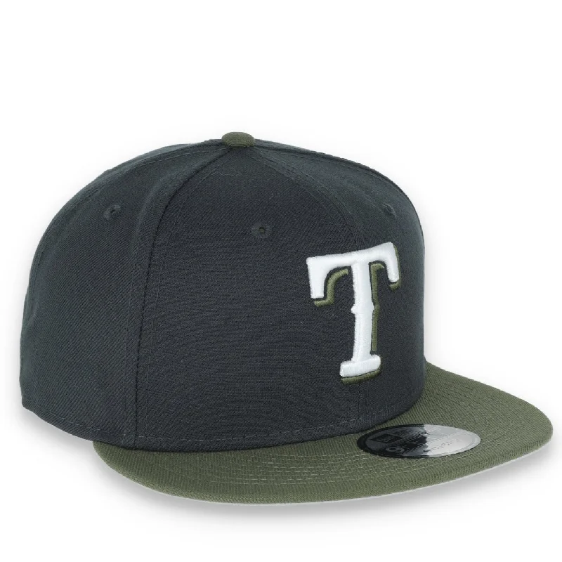 Designer Hat-New Era Texas Rangers 2-Tone Color Pack Snapback Hat - Grey/Olive