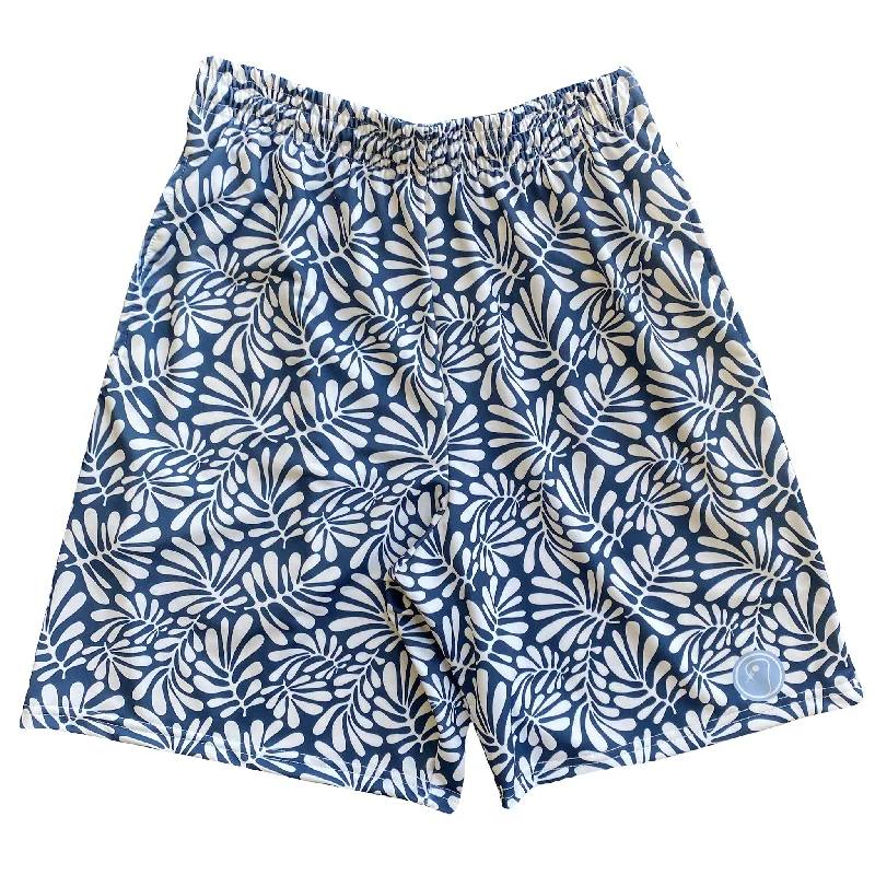 High Waist Shorts-Mens Tropical Lacrosse Shorts - White