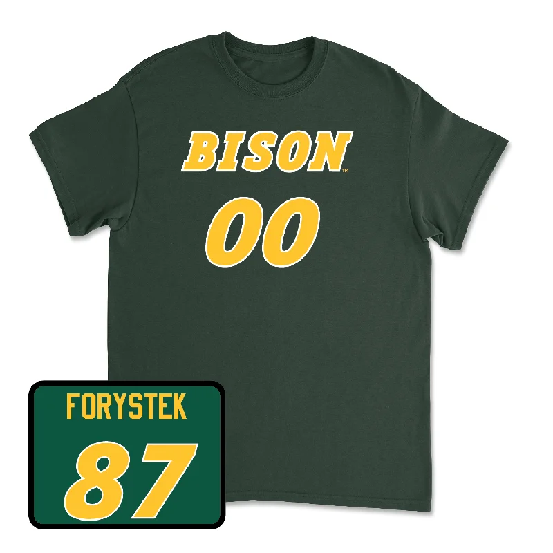 Personalized Print T-Shirt-Green Football Player Tee - Nate Forystek