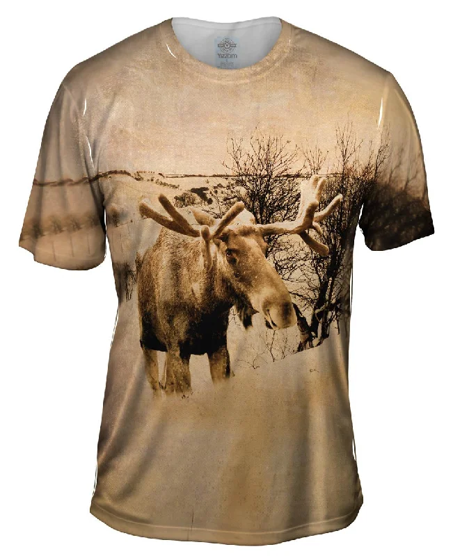 Casual T-Shirt-Farm Moose