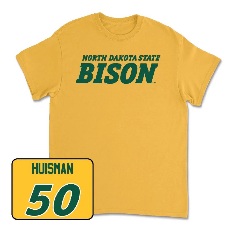 Cool Sketch T-Shirt-Gold Football Bison Tee - Kody Huisman