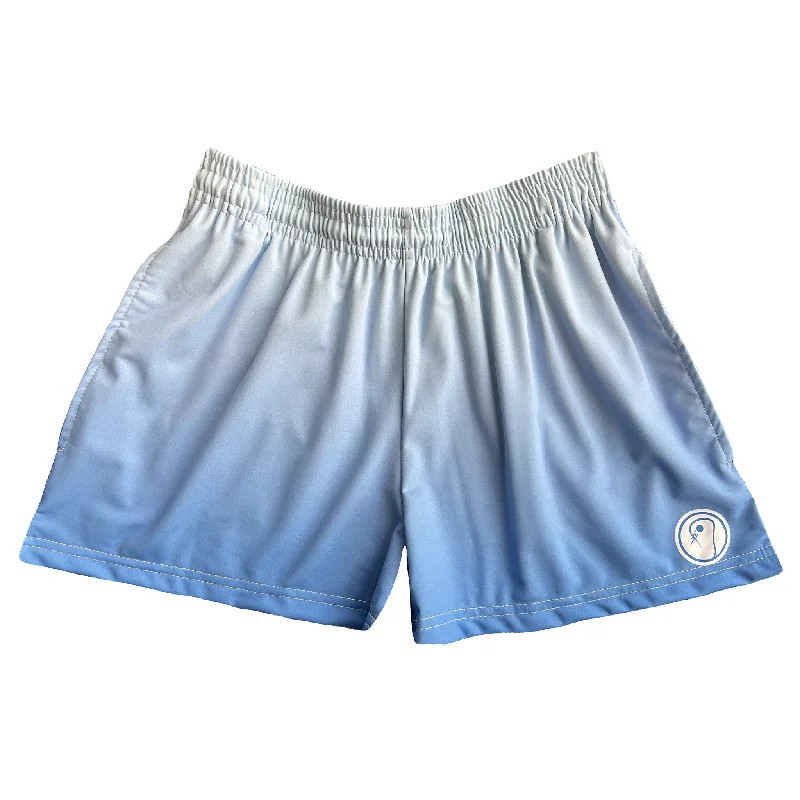 Fleece Shorts-Womens Lacrosse Shorts - Blue Ombre