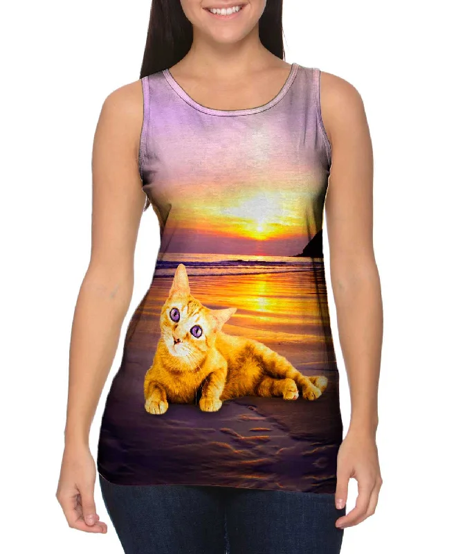 Running Vest-Smooth Sunset Kitty Cat