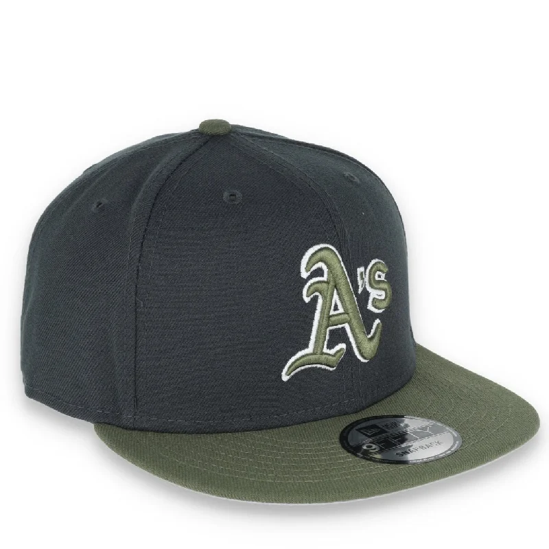 Warm Hat-New Era Oakland Athletics 2-Tone Color Pack 9FIFTY Snapback Hat - Grey/Olive