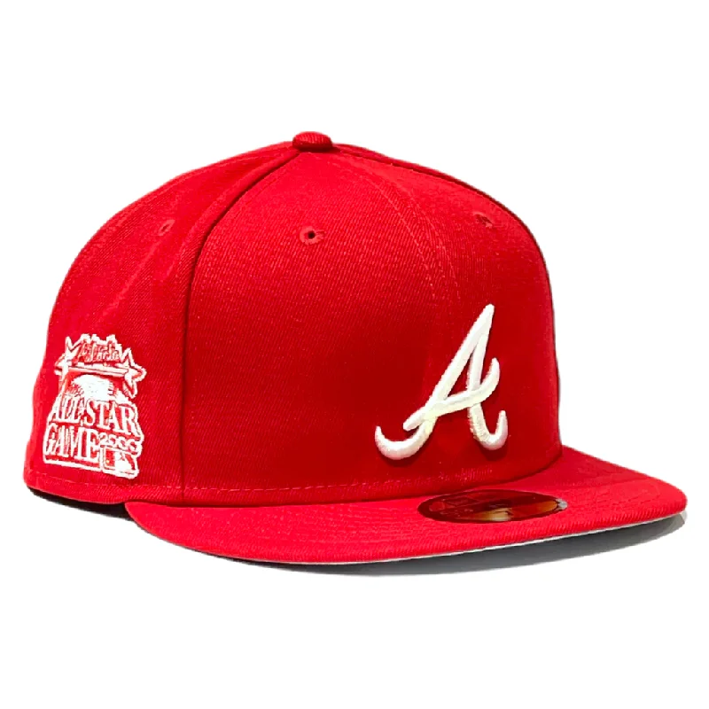 Unique Design Hat-New Era Atlanta Braves 2000 All Star Game Side Patch Scarlet 59FIFTY Fitted