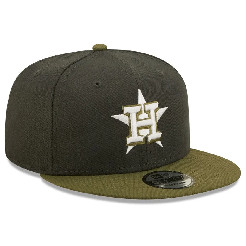 Cowboy Hat-New Era Houston Astros 2-Tone Color Pack 9FIFTY Snapback Hat-Grey/Olive