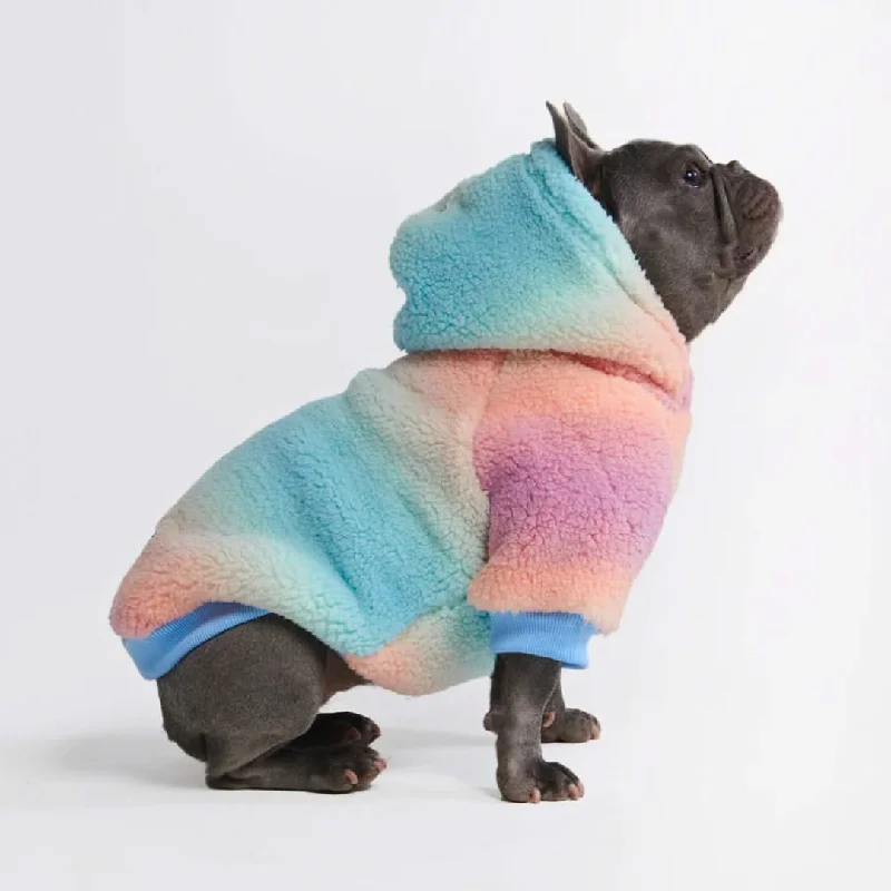 Custom Print Hoodie-Fluffdreams Blanket Dog Hoodie - Pastel Icing