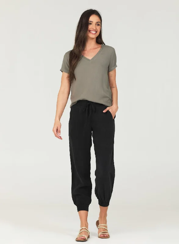 Work Pants-Easy Drawstring Jogger - Vintage Black