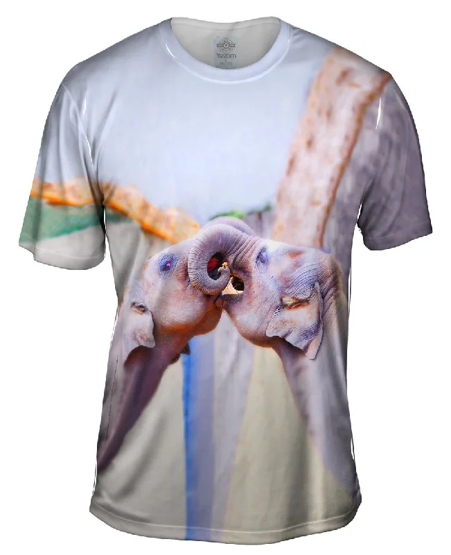 Beach T-Shirt-Elephant Kiss