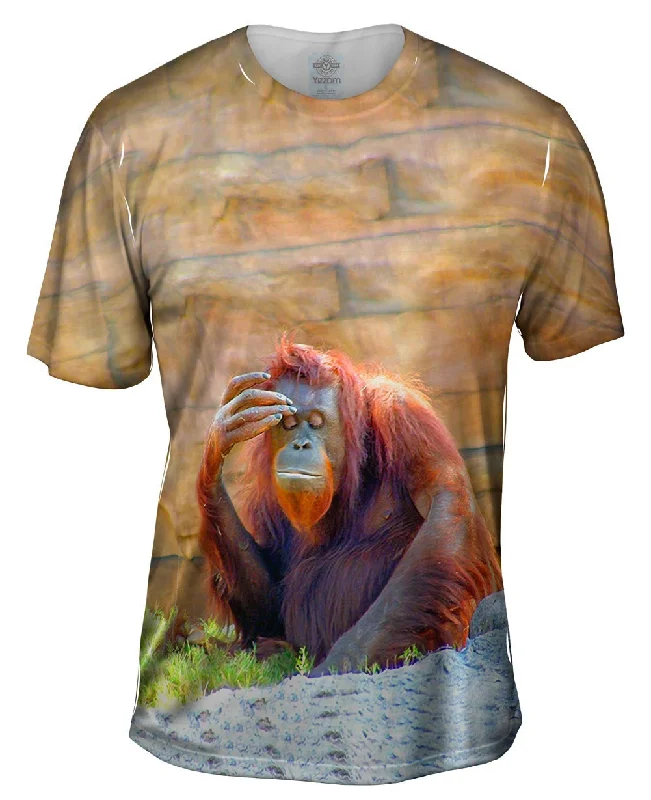 Summer Graphic T-Shirt-Did I Leave The Stove On Chimp