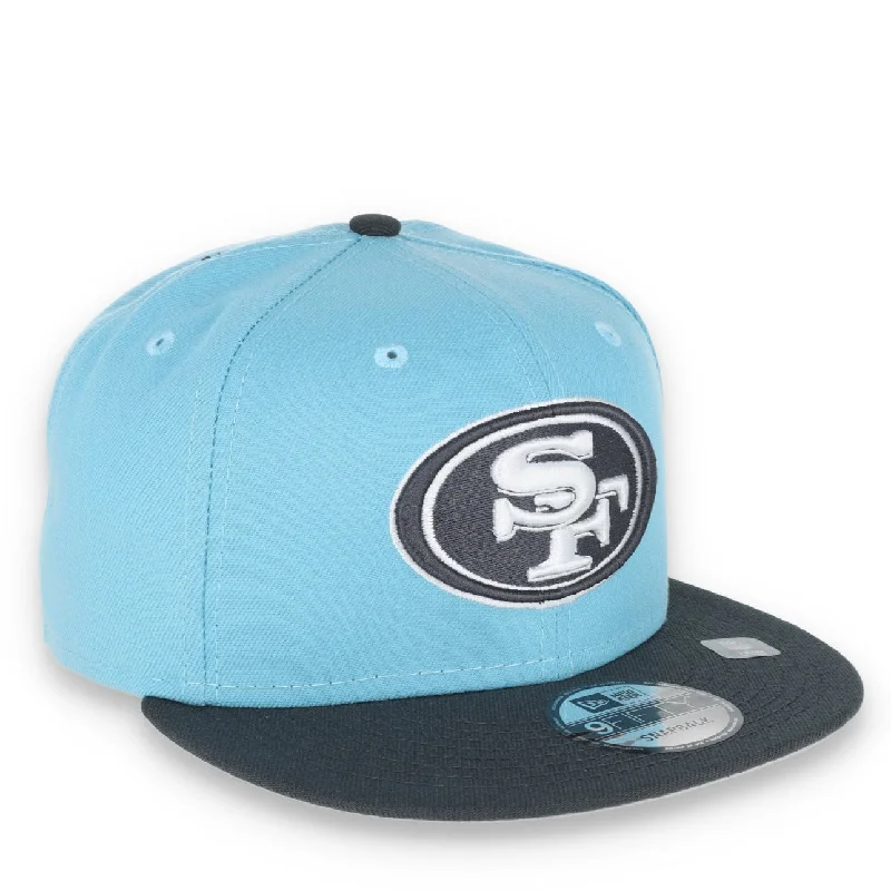 Adjustable Snapback Hat-New Era San Francisco 49ers Color Pack 2-Tone 9FIFTY Snapback Hat- Baby Blue/Grey