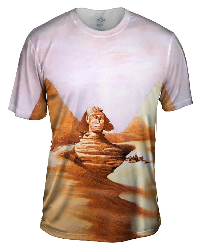 Limited Edition T-Shirt-David Roberts - "The Great Sphinx Pyramids Of Giza" (1839)