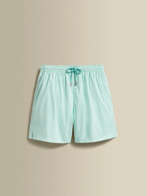 Simple Shorts-Nylon Mid Length Swim Shorts