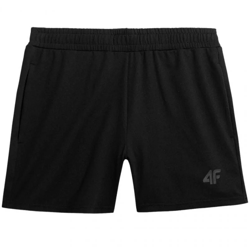 Plain Shorts-4F Womens Shorts - Deep Black