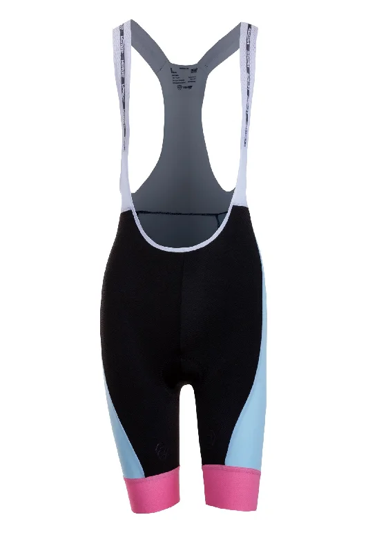 Button Shorts-Blue Wave Bib Shorts - Women's