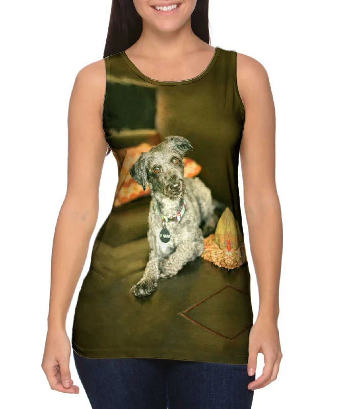 Simple Sleeveless Top-Shaggy Schnauzer