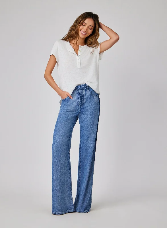 Bootcut Pants-Anya Side Tacked Released Jean - Vintage Laguna Wash