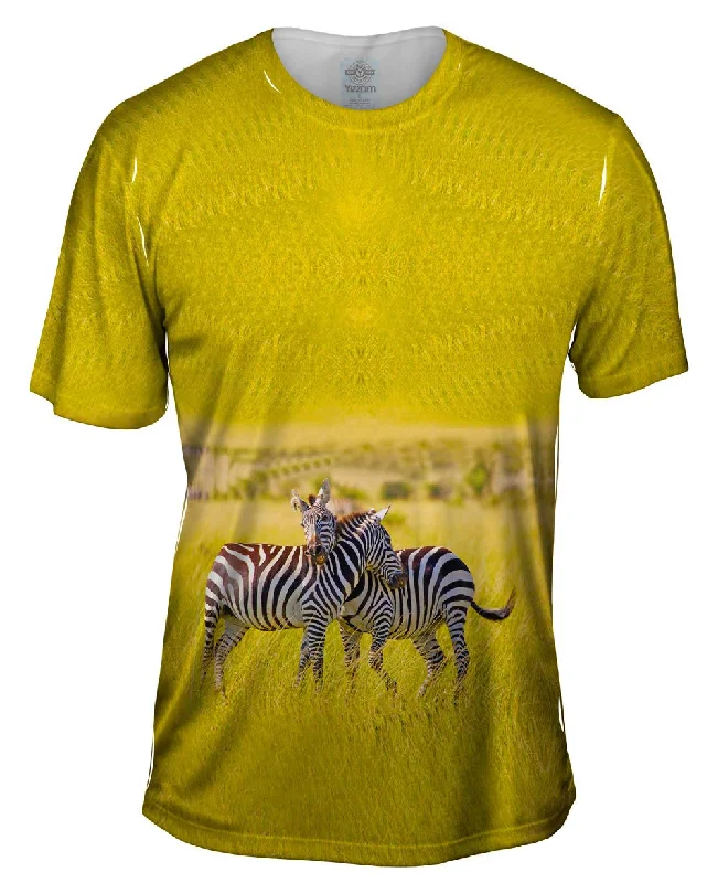 Trendy Graphic T-Shirt-Friendly Zebras