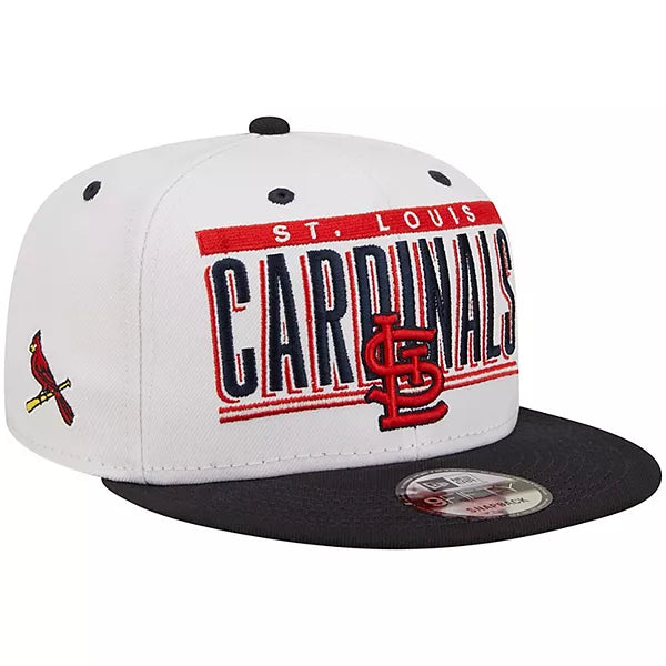 Cool Pattern Hat-New Era ST Louis Cardinals Retro Title 9FIFTY Snapback Hat - White/Navy