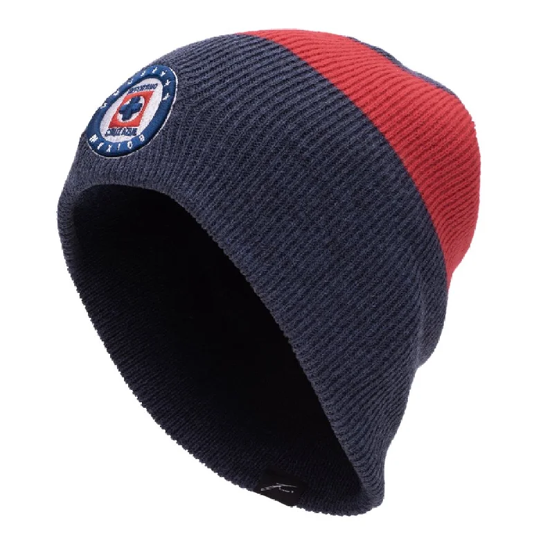 Fashion Hat-Fi Collections Cruz Azul Fury Knit-Navy/Red