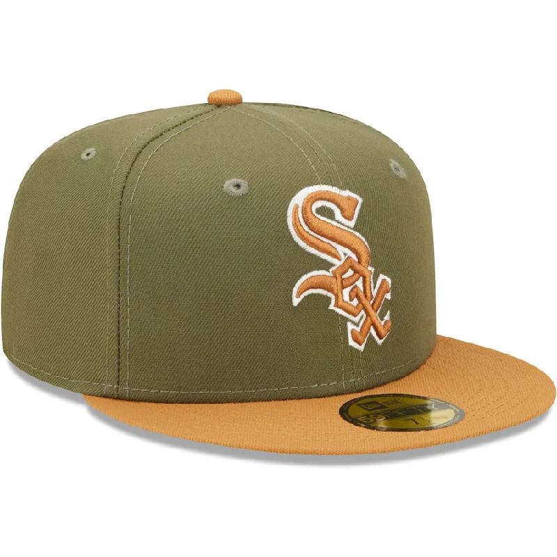 Active Lifestyle Hat-New Era Chicago White Sox Two-Tone Color Pack 59FIFTY Fitted Hat-Olive/Brown