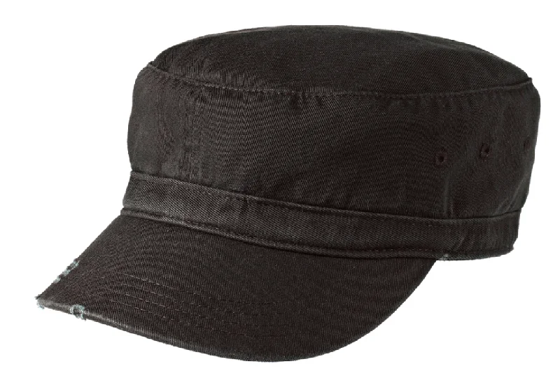 Designer Hat-District ® Distressed Military Hat-Black