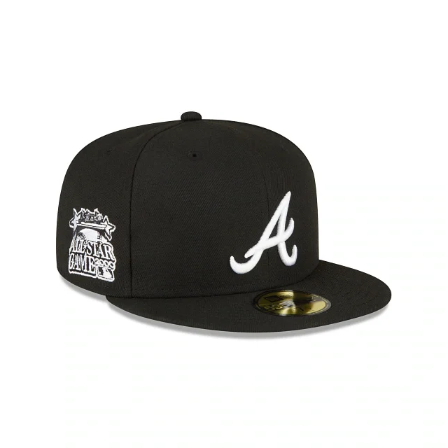 Classic Fisherman Hat-NEW ERA ATLANTA BRAVES 2000 ALL-STAR GAME SIDE PATCH 59FIFTY FITTED-BLACK/WHITE