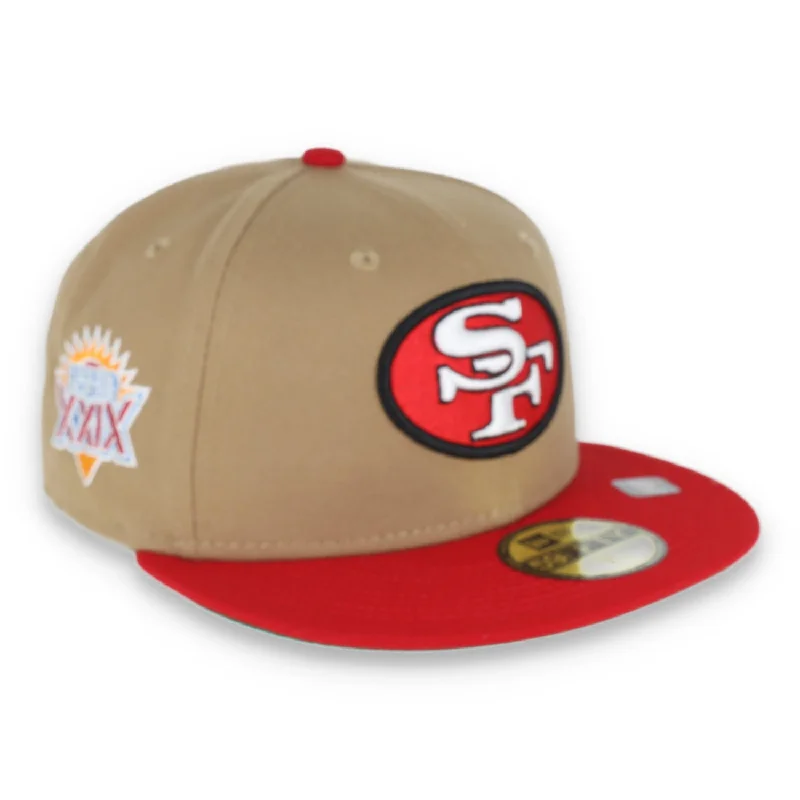 Plaid Hat-NEW ERA SAN FRANCISCO 49ERS SUPERBOWL XXIX SIDE PATCH 59FIFTY FITTED HAT-KHAKI