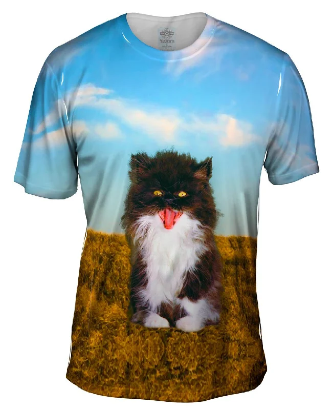 Personalized Print T-Shirt-Field Kitten