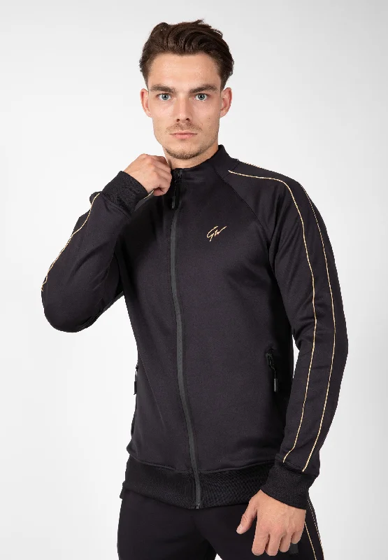 Tailored Jacket-Wenden Track Jacket - Black/Gold