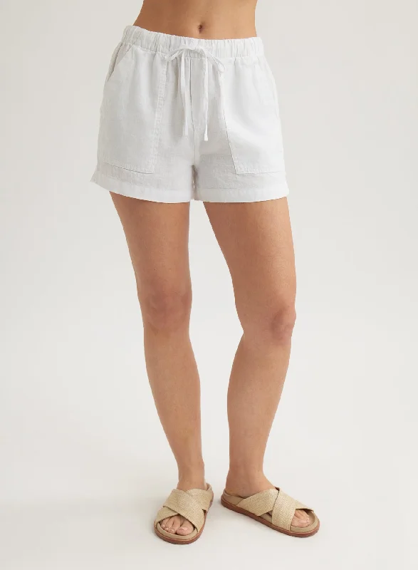 Eco-Friendly Pants-Pocket Short - White