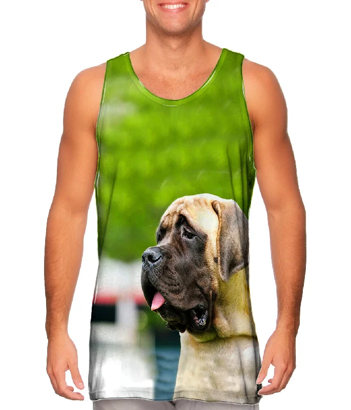 Modern Sleeveless Tank-Sad Face Mastiff