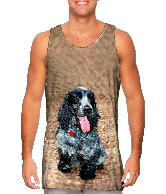 Stretch Tank-Salt And Pepper Cocker Spaniel