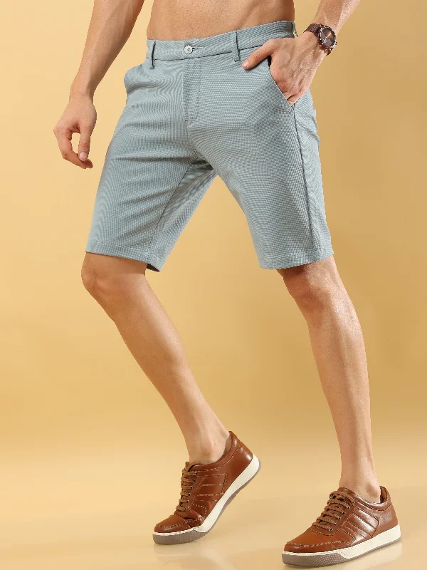 Relaxed Fit Shorts-Power Stretch Ocean Blue Shorts