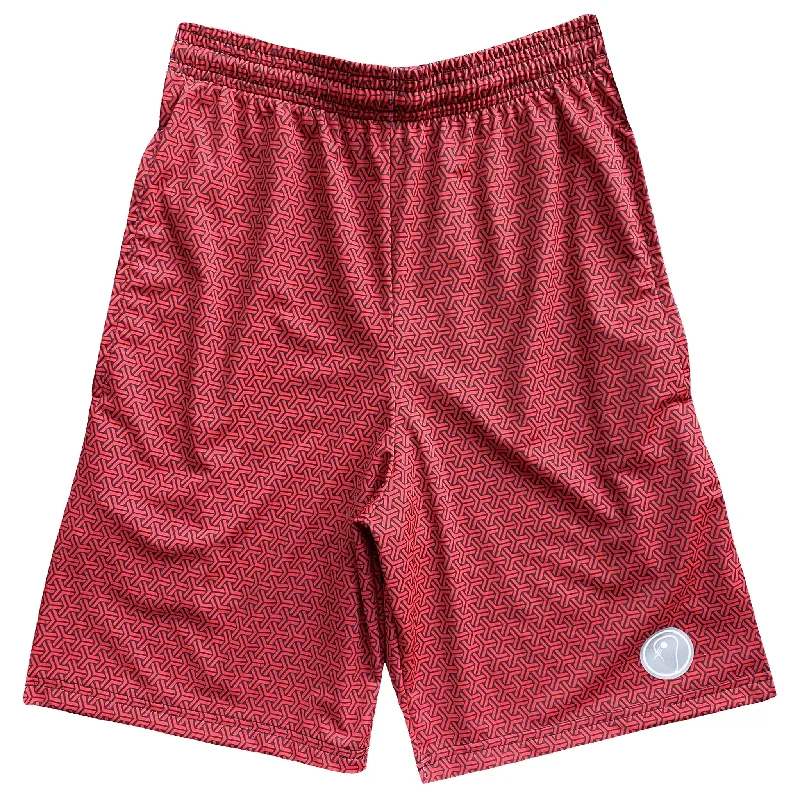 Running Shorts-Mens Graphic Lacrosse Shorts Red