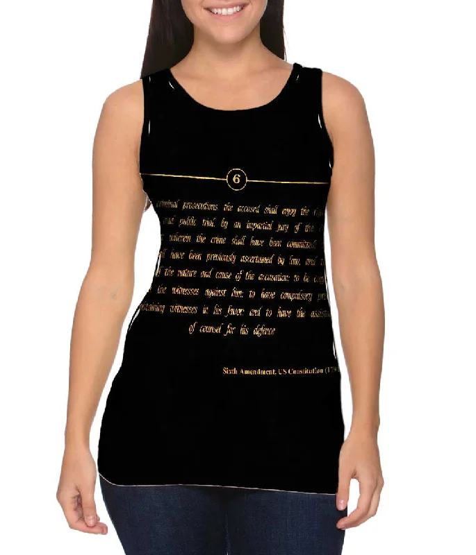 Casual Sleeveless-Sixth Amendment Us Constitution