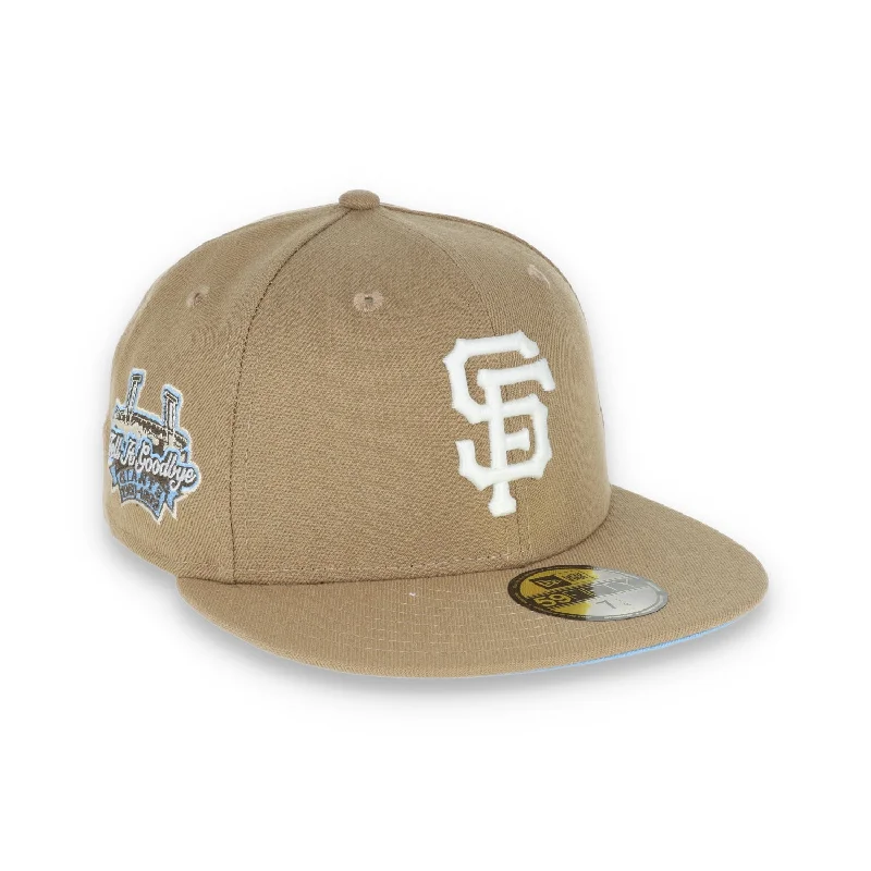 Custom Hat-New Era San Francisco Giants Stadium Side Patch 59FIFTY Fitted-Khaki/Sky