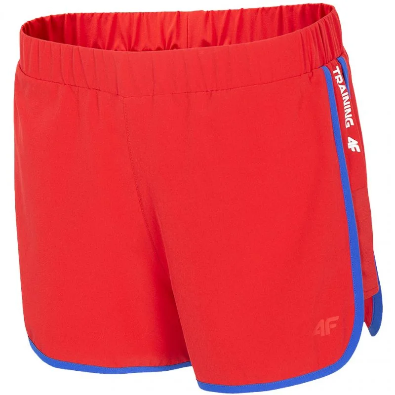 Casual Style Shorts-4F Womens Training Shorts - Red