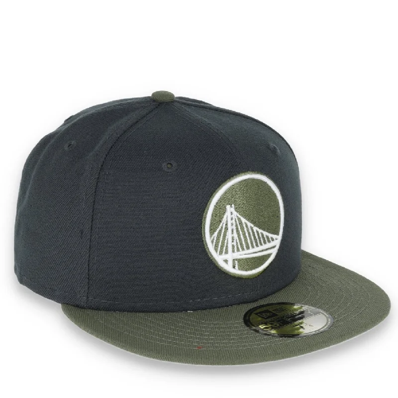 Warm Hat-NEW ERA GOLDEN STATE WARRIORS COLOR PACK 2TONE 59FIFTY FITTED HAT- GREY/OLIVE