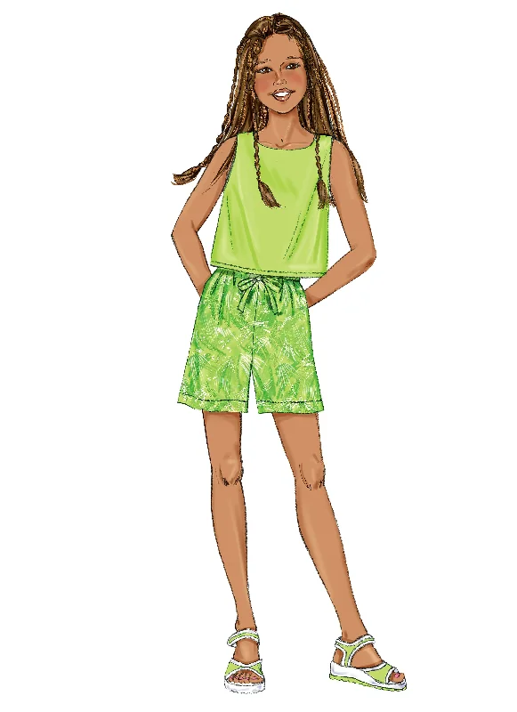 Breathable Shorts-Butterick Girl/Teen Top, Dress, Shorts B3860