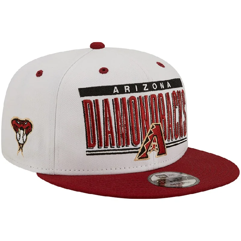 Flat Cap Hat-New Era Arizona Diamondback Retro Title 9FIFTY Snapback Hat - White/Royal