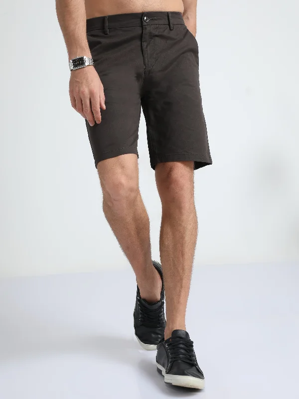 Summer Shorts-Modern Twill Dark Olive Shorts