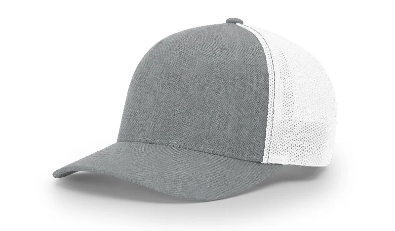 Luxury Hat-Fitted Trucker with R-Flexfit- Heather Grey/White