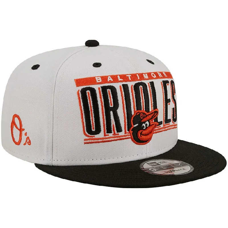 Straw Hat-New Era Baltimore Orioles Title 9FIFTY Snapback Hat - White/Black