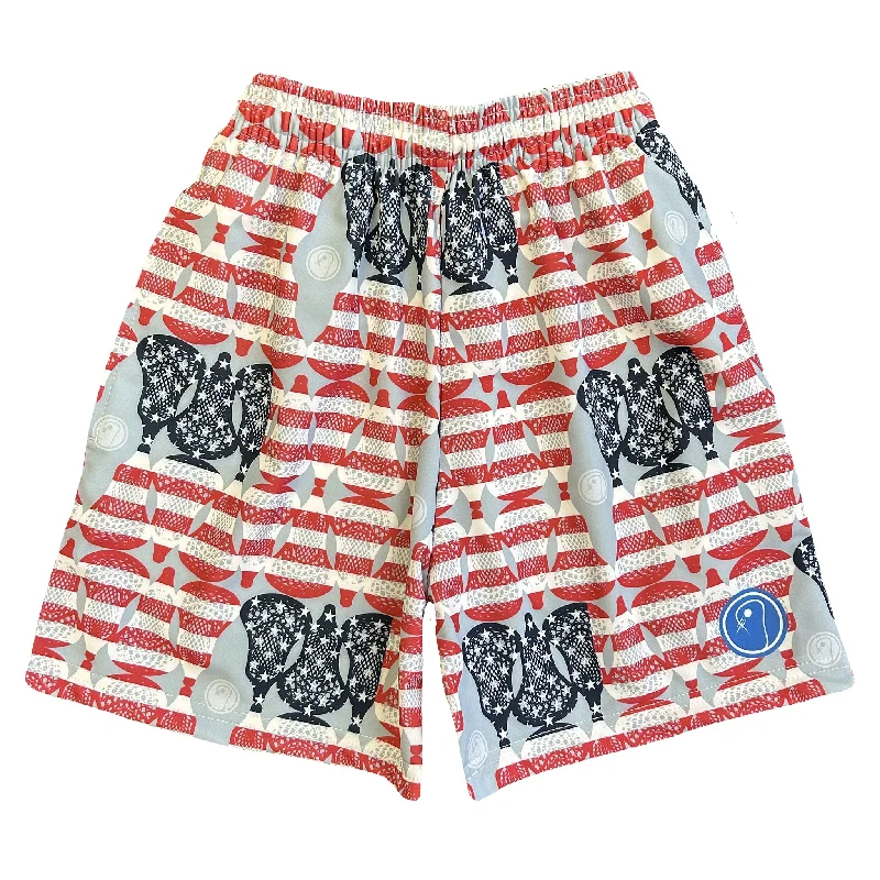 Breezy Shorts-Boys American Flag Lacrosse Shorts