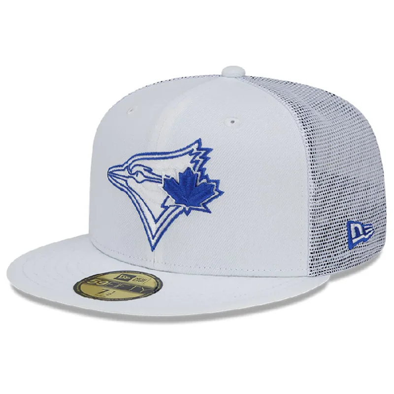 Summer Hat-New Era Toronto Blue Jays Royal 2022 Batting Practice 59FIFTY Fitted Hat-White