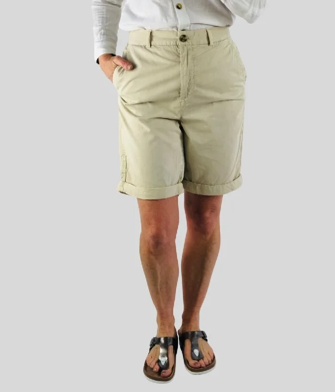 Graphic Shorts-Stone Pure Cotton Chino Shorts